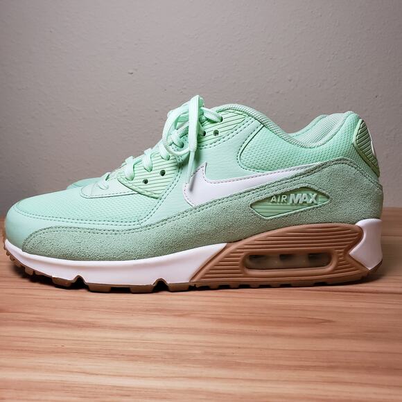 Nike Shoes - Nike Women's 9 Air Max 90 Sneakers Fresh Mint Green Suede Chunky Sporty Pastel